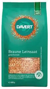 Semințe de in brune organice, zdrobite, 400 g, Davert