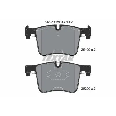 Set placute frana, frana disc TEXTAR 2519901
