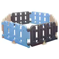 Copii Grădină Gard modular țarc din plastic Spring Multicolor