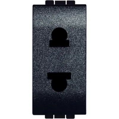 Priza standard european-american 2P+T LiVing Light - 127/250 V - Antracit - 1 modul