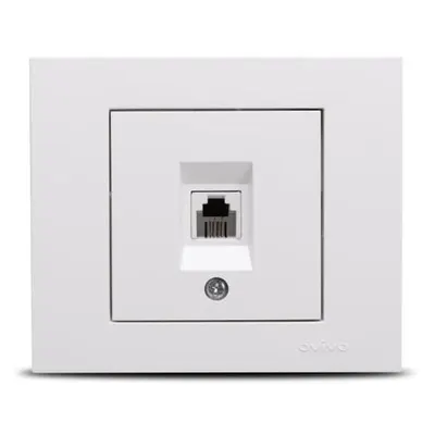 Priza Telefon (RJ11 623K) ST Grano Ovivo OV00033, 10A, 250V, Nat alb