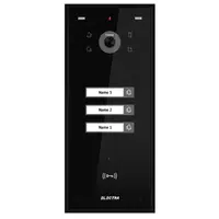 Videointerfon de exterior Electra VPH.03S03.ELBTL, 3 familii, montaj aparent, negru