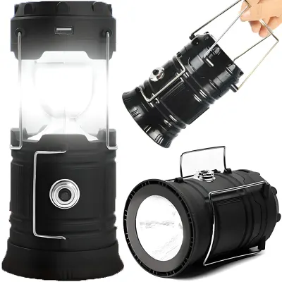 Felinar Camping Engros LED 1600mAh Reincarcabil cu Lanterna, Panou Solar, Powerbank si USB