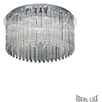 Plafoniera Elegant, 12 becuri, dulie G9, D:650 mm, H:290 mm, Transparent