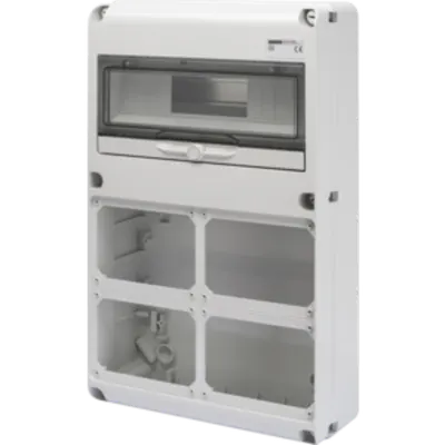 Organizator de santier Q-DIN 14 14 MODULE - 4 FLANSE IB ORIZONTALE 16 / 32A SBF IP44 - IP65
