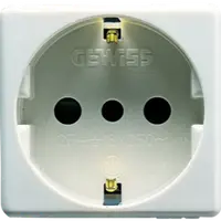 Italian/german Standard Priza 250v Ac - 2p+e 16a - P30 - 2 Modules - System White