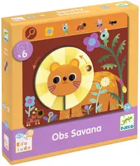 Set educațional Djeco - Caută și găsește Savannah