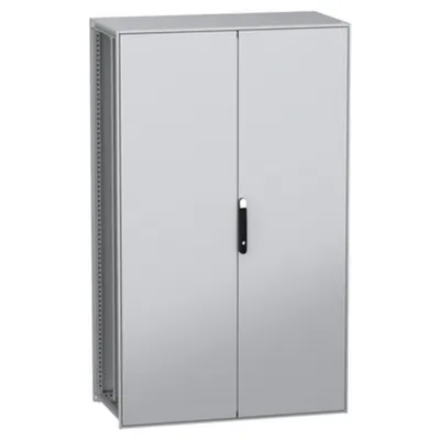 Dulap modular, cu montaj pe pardoseala, PanelSeT SFN, din otel decarbonizat(verde), 2000x1200x600mm, IP55, cu placa de montaj, 2 usi