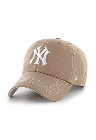 ’47 - Sapca baseball de bumbac NY Yankees - Alb/Maro camel
