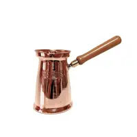 Ibric Cafea 700ml din Cupru Solid si Maner Lemn