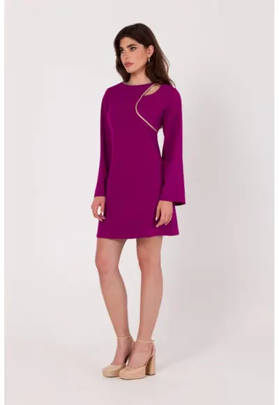 Rochie cu decolteu in forma de lacrima - - Roz