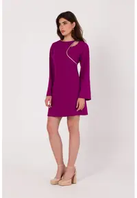 Rochie cu decolteu in forma de lacrima - - Roz