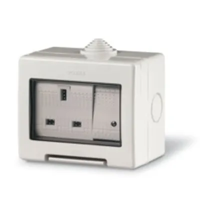 Doza aparenta FOR MODULAR DEV.nIP55 3 MOD. 98x82x66mm 1x16A GERMAN Priza 1x16AX 1W S.P. SWITCH