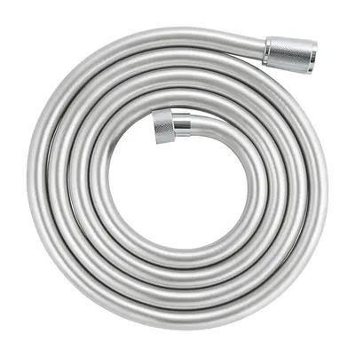 Furtun dus Grohe SilverFlex 27137001, 1/2 inch x 1/2 inch, 2 m, anti-rasucire, cauciuc, Crom
