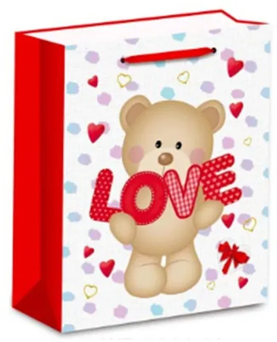 Pungă cadou Love - 26 х 32 х 10 cm, design 2