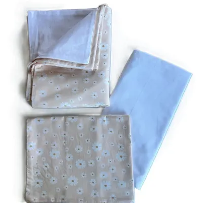 Lenjerie cu 3 piese din bumbac organic pentru patut 120x60 cm Twindeco Margarete