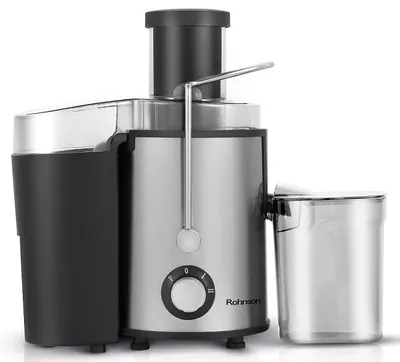 Storcător de fructe Rohnson - R 438, 600W, negru/argintiu