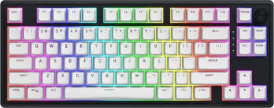 Tastatură mecanică Hator - Skyfall Wireless 80, wireless, Aurum Lemon, RGB, neagră/albă