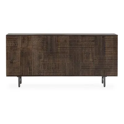 Comodă maro închis din lemn de mango 160x75x40 cm Kalai – MOME