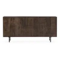 Comodă maro închis din lemn de mango 160x75x40 cm Kalai – MOME