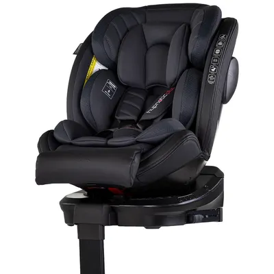 Scaun auto pentru copii Chipolino Hypnotic Plus Charcoal, I-Size, 40-150 cm, cu sistem Isofix si sezut rotativ