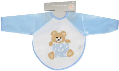 Bavetă cu maneci Cangaroo - Hug me Little bear, albastru