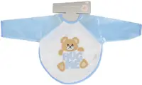 Bavetă cu maneci Cangaroo - Hug me Little bear, albastru