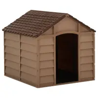 vidaXL Cușcă de câini, maro, 71x71,5x68 cm, PP