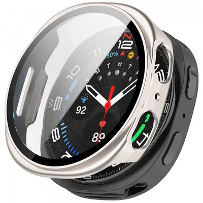 Husa Techsuit Defense360 Pro pentru Samsung Galaxy Watch9 / Watch8 44mm, Argintie Perlat