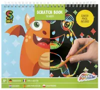 Grafix Scratch Book - Monster, 10 foi