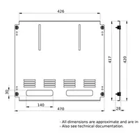 Placa de montaj pentru 2 contoare 3P W600
