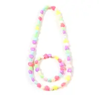 Set colier si bratara cu inimi multicolore