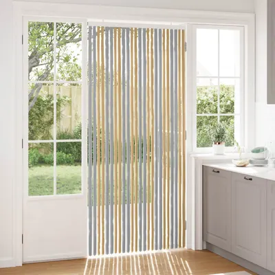 vidaXL Perdea pentru insecte din chenille Gri și Bej 100 x 220 cm