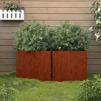 vidaXL Jardiniere, 2 buc., 32x30x29 cm, oțel corten