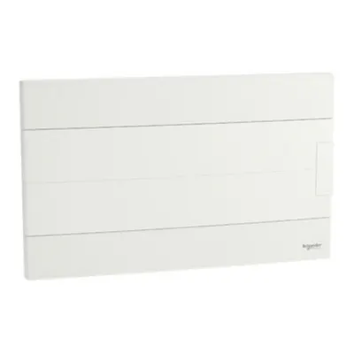 Easy9EU, Cofret cu montaj incastrat, 1x18 Module, usa alba, cu 2 blocuri terminale