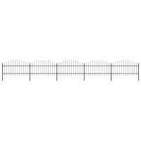 vidaXL Gard de grădină cu vârf tip suliță din oțel 838x125 cm, negru