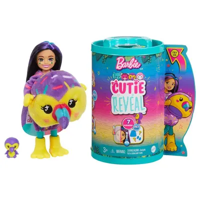 Papusa Barbie Chelsea Cutie Reveal Jungle Friends Toucan 13 cm