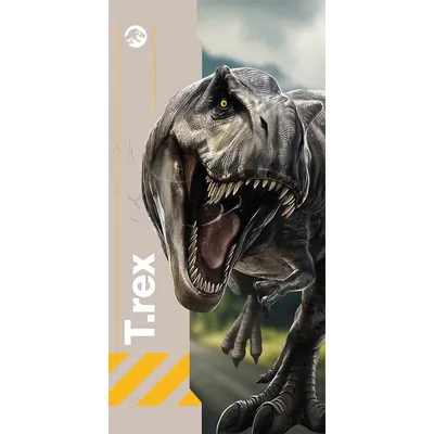 Prosop pentru copii gri din bumbac 70x140 cm Jurassic World "Rebirth" – Jerry Fabrics