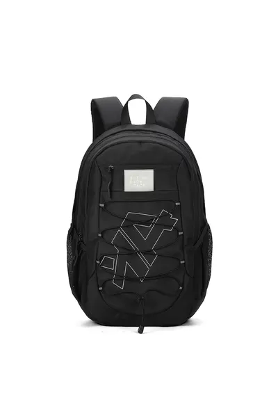 Rucsac din material textil cu doua compartimente 181087 - Negru