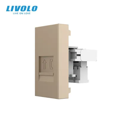 Modul priza telefon RJ11, 1M Auriu