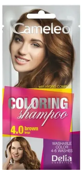 Delia Cameleo Șampon colorant la plic , 4.0 Brown, 40 ml