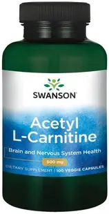 Acetyl L-Carnitine, 500 mg, 100 capsule, Swanson