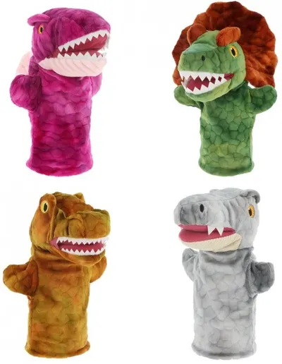 Papusa pentru teatru Keel Toys Keeleco - Dinozaur, 27 cm, sortiment