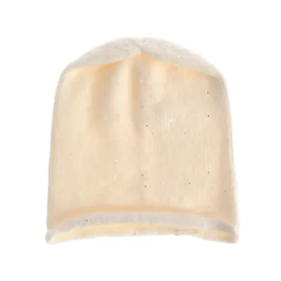Caciula bej cu strasuri delicate