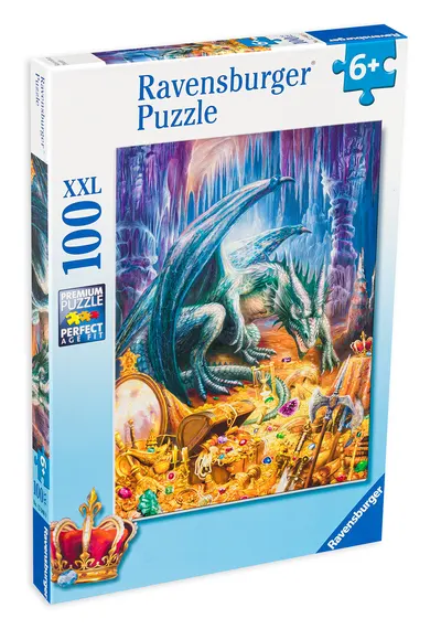 Puzzle Ravensburger din 100 XXL de piese - Dragon's Treasure