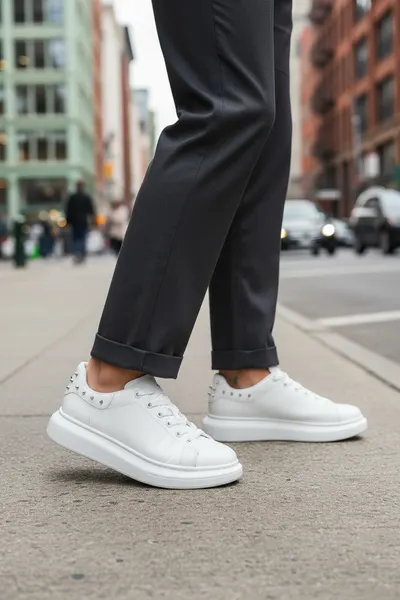 Adidasi barbati casual amq, albi 6626 N17-3