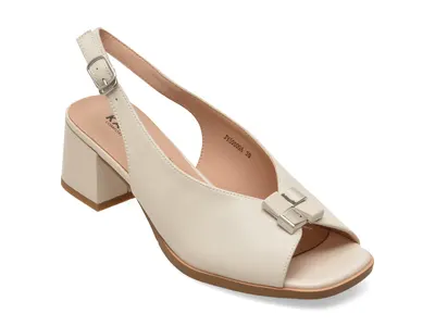Sandale KARISMA alb, JY60009, din piele naturala