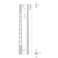 Stalp din beton precomprimat 10m 34x15, pentru liniile electrice aeriene de tip Electrica