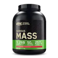 Gainer pudra proteica proteine din zer 100% Serious Mass Capsuni, 2.73kg, Optimum Nutrition