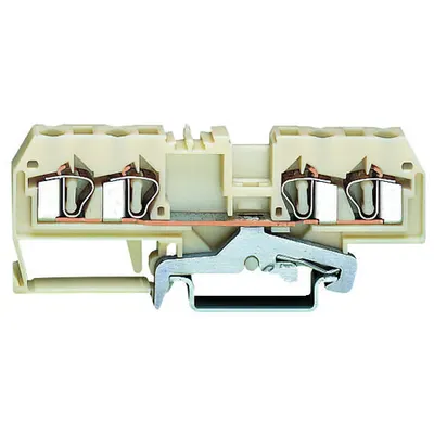 4-conductor shield terminal block; 4 mm²; center marking; for DIN-rail 35 x 15 and 35 x 7.5; CAGE CLAMP®; 4,00 mm²; white